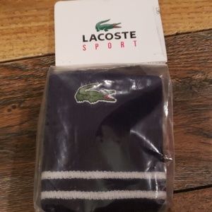 Navy Lacoste wrist bands